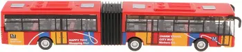 1:64 18 cm Hosszú Busz Modell Játék Húzza Vissza Alufelni Art Kézműves Gyűjtemény - Vörös, 18 x 3 x 3 cm