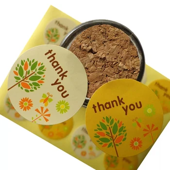 100-AS Köszönöm, Virág, Kézzel készített Tortát Csomagolási Címke DIY Ajándék Címke, Matrica
