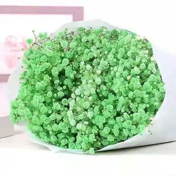 100gBabysbreath Szárított Virágot Valentin-Napi Ajándék Barátnőm Esküvői Dekoráció Asztal Szoba Menyasszonyi Esküvői Csokor Pampas