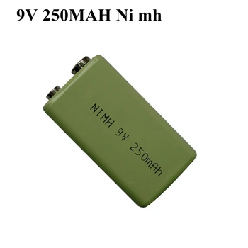 10db 9V 250mah NIMH Akkumulátor Nem, Li-ion, vagy Lifepo4 Vezeték nélküli Mikrofon Multiméter Méter Fém Detektor+ingyenes Szállítás