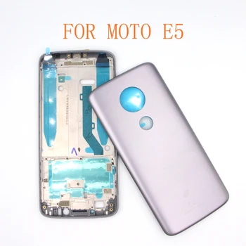 10DB E5 Hátsó Ház Esetben A Motorola Moto E5 Középső Keret + Akkumulátor hátlap Ajtót Cserélni Keret takarólemezt