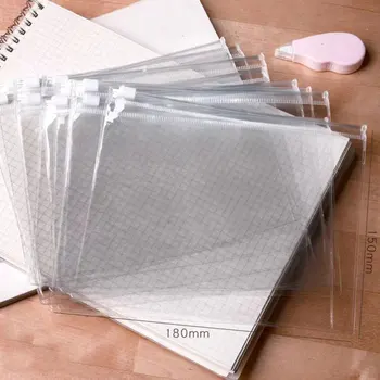 10db Átlátszó PVC Egyéni Tömítő Tasak Zip-Zár Tároló Táska Csomagolás Tervező Kártya adatkábel Termékek Irodai Papíráru