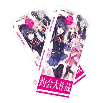 180pcs/Set Japán Anime DÁTUMA ÉLŐ Papír Képeslap/üdvözlőlap/Üzenet Kártya/Születésnapi Levél Boríték Ajándék Kártya
