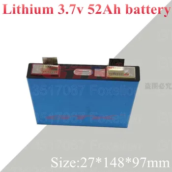 1db 3,7 v 52Ah sejt 50Ah lipo akkumulátor li-ion vagy lítium a csomag diy napenergia otthon energiatároló inverter lítium-50ah 12v 24v