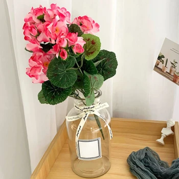 1db INS Stílus Szimulált Begonia Mesterséges Virág Haza, Nappali Puha Dekoráció Design Díszek művirágok