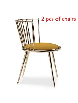 2 db Divat Északi Arany, Vas Szék modern design fésülködő asztal szék fém acél szék smink széklet Többszínű mat