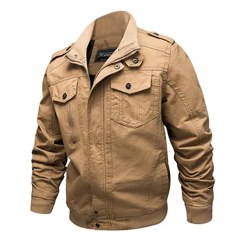 2023 Férfiak Katonai Taktikai Kabát Őszi-Téli dzsekis Multi-Pocket Alkalmi Kabát Pamut Kabát Nagy Méret M-6Xl