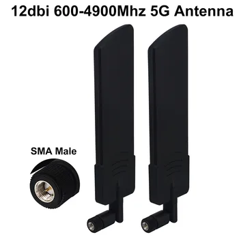 2db 600-4900Mhz 5G Antenna 12dbi Omni 5G LTE-SMA Male 3G 4G GSM Teljes Frekvencia Irányított Erősítő-Erősítő Antenne