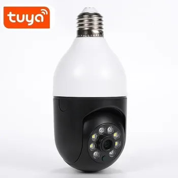 2MP 1080P Tuya/YiLot APP Színes E27 Lámpa Fej Csatlakozó IP Kamera AI Emberi Érzékelés Home Security Alarm CCTV Baba Monitor