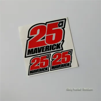 3db/sok sport Maverick Vinales 25 MVK motoros matrica öntapadós Fényvisszaverő matricák motocross vinyl matricák robogó sisak