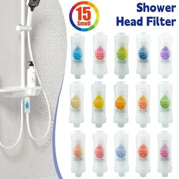 A C-Vitamin Illatos Zuhanyfej Szűrők Víztisztító Bőr Szépség Fürdőzés Aroma Szűrők Klór Eltávolítás Fürdőszoba Kiegészítők