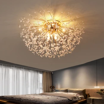 A Modern led csillár Lámpa Üveg Pitypang Design Lustres Élni, Hálószoba, Étkező Firefly Mennyezeti Csillár Beltéri
