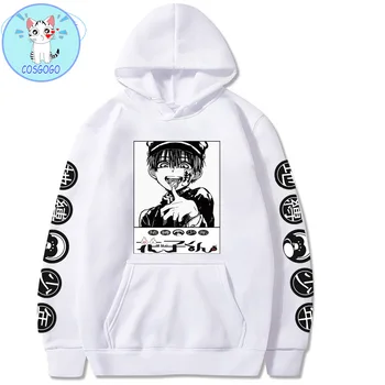 COSGOGO Forró Anime Wc-vel Kötött Hanako Kun Divat kapucnis felső Pulóver Harajuku Kapucnis Sweatershirt Unisex