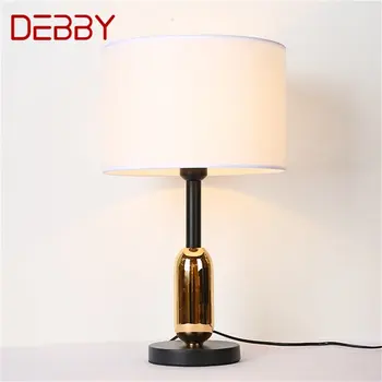 DEBBY Táblázat Fények Kortárs Egyszerű Design LED Szövet asztali Lámpák Dekorációs Haza