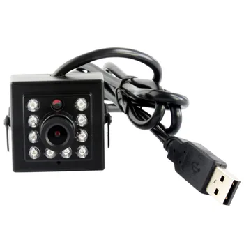 ELP 1MP 720P Hi-Felbontás 3.6 MM Board Lencse H. 264 CCTV Biztonsági 850nm Mini IR USB Biztonsági Kamera, MIKROFON, A Kioszk, Madár Fészket, ATM