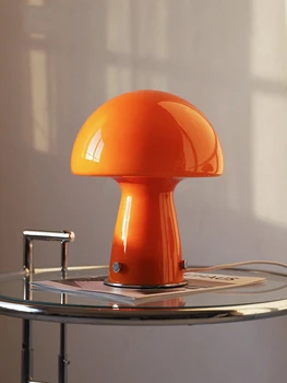 Európa Tervező Asztali Lámpa Led-Es Évjárat Üveg Gomba Asztali Lámpa, Nappali Hálószoba Éjszakai Fény Északi Dekor Asztali Lámpa