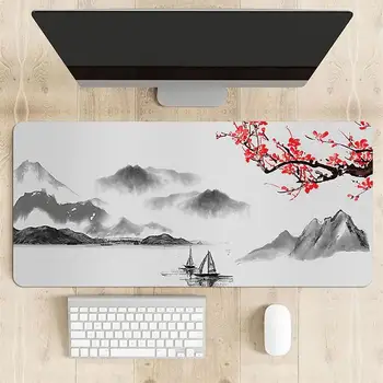 Extra nagy Méretű egérpad cseresznyevirág Egyéni Új Számítógép Asztal Pad Hivatal Laptop Természetes Gumi Puha egéralátétet Japán Pag