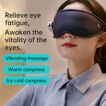 Eye Care Aludni Maszk Újratölthető, Vezeték Nélküli Szem Masszírozó Hő -, Rezgés Jeges Fűtött Szem Maszk A Szem Nyugi Javíthatja Az Alvás