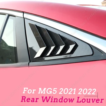 Fényes Fekete Autó Hátsó ablakokon Redőny Fedezze Trim Windows Louver Oldalsó Szellőző ABS Műanyag Kiegészítők MG5 2021 2022 Autó Stílus