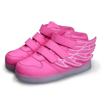 Gyermek Alkalmi Cipő, gyerek Cipő, gyerek PU szabadtéri sport cipő LED égő gyerekek gördeszkás cipő fiú cipő lányok cipők