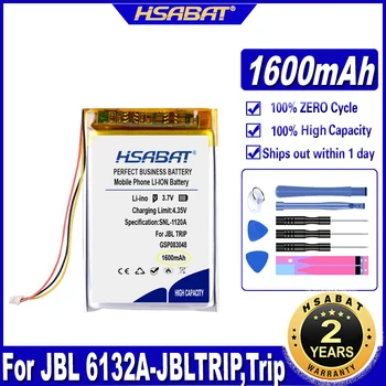 HSABAT Utazás 6132A-JBLTRIP 1600mAh Akkumulátor JBL Utazás 6132A-JBLTRIP illik a JBL GSP083048 Hangszóró Akkumulátorok