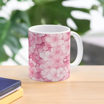 Hulló Sakura Cseresznyevirág Bögre Utazási Csésze Kávé Készlet