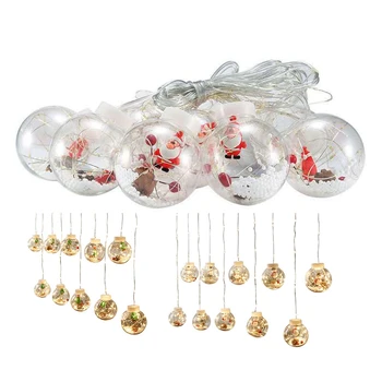 Karácsonyi String Lámpák LED Karácsonyi Dekorációs Világítás Otthon Karácsonyi Labdát tündérfény Garland Függöny Fények
