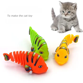 Kisállat Macska Játék Tavaszi Hinta Hal Haj Halak Ugratni Macska Pet Műanyag Játék Kisállat Macska Játékok Interaktív Pet Termékek Macskák