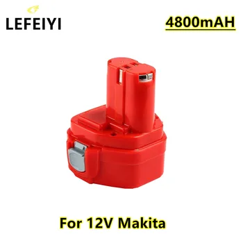 LEFEIYI Csere Akkumulátor Makita 12V 4800mAh Ni-CD akkumulátorok elektromos Szerszámok Volta PA12 1220 1222 1235 1233S