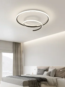 Modern Gyűrű LED Mennyezeti Lámpa Egyszerű Nappali, Hálószoba Tanulmány Étkező, Szoba, Erkély Fekete lakberendezés Világítás Mennyezeti lámpa