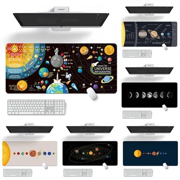Nagy Nagy Billentyűzet, Egér, Párna Családi Hivatal Számítógépes Játékok Kreatív Space Univerzum Bolygó Csillagos Gumi Tablewear Szőnyeg
