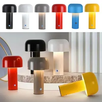 Olasz Gomba asztali Lámpa Éjszakai Lámpa Hordozható Vezeték nélküli Kapcsolatot Újratölthető Lámpa USB-Éjjeli Lámpa LED-es asztali Lámpa Dekoráció