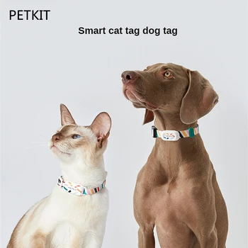 PETKIT Pet Intelligens Címke Macska Tag dögcédula Dog Tevékenység Észlelése Hordható Készülék Bluetooth-Kapcsolat Nyakörv Macska Nyakörv