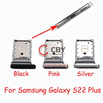 Sim Tálcát tartó Samsung Galaxy S22 Plus Ultra SIM-Kártya Tálca Slot Jogosultja Adapter Aljzat Javítása Alkatrész