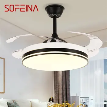 SOFEINA Mennyezeti Ventilátor Fény Láthatatlan Lámpa Távirányító Modern, Egyszerű LED-es Otthoni Nappali