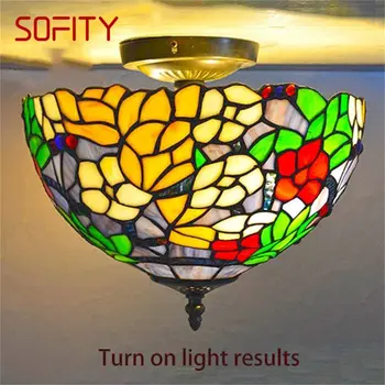 SOFITY Tiffany Mennyezeti Lámpa, Modern, Kreatív Lámpa, Lámpatestek, LED Otthon Élő Étkező Dekoráció