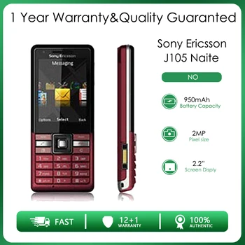 Sony Ericsson J105 Naite Felújított Eredeti Nyitva 100 MB RAM 2MP Kamera Olcsó mobiltelefon Ingyenes Szállítás