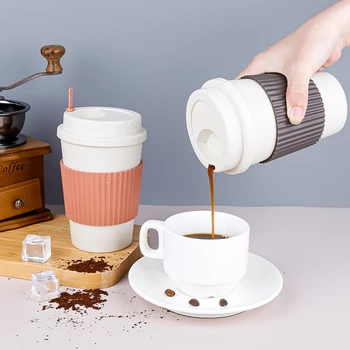 tazas para el a café Creative Műanyag Bögre Kávét, Teát Inni szivárgásmentes Víz Csésze Fedő Irodai Dolgozó, Irodai Tejet, Teát, Kávét
