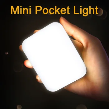 Töltse Ki A Vlog Újratölthető Pocket Light Videó Kamera Fénykép Kemping Lámpás Mini Zseblámpa Lámpa, Lámpák Teljesítményű Hordozható