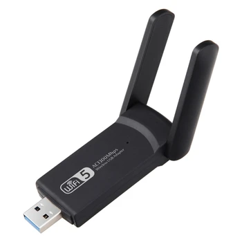 USB Adapter RTL8812 Külső Kettős Antennák 1300Mbps Vezeték nélküli Kártya
