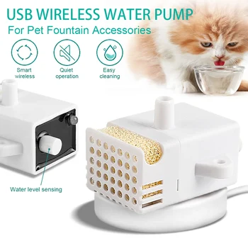 USB, Vezeték nélküli Víz Szivattyú Macskák Szökőkút Tartozékok Kutyák Pet Adagoló Inni Merülő Szivattyú Automatikus Adagoló Csere