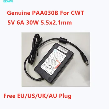 Valódi CWT-PAA030B 5V 6A 30W 5.5x2.1mm AC Adapter HIKVISION Tápegység Töltő