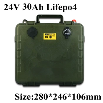 vízálló Lifepo4 24V 30AH Akkumulátor nem 24V 50ah lipo baterias BMS a 500w Kültéri Biztonsági Erő 1000w EV motor + Töltő