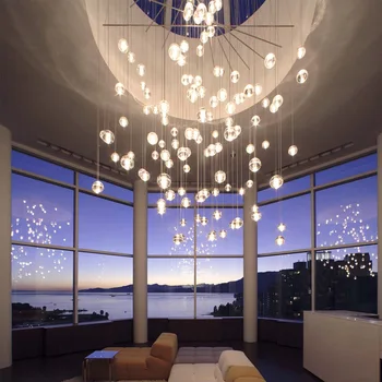 Északi Led G4 Kristálygömb Csillárok Nappali Étkező Villa Előszobában Medál Lámpa, Modern Luxus Lakberendezés Loft Világítótestet