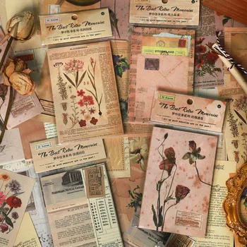 Évjárat Bill Növény Levelei a Fény papír Virág Memo Notebook Lap Tervező DIY Napló Szemét Journal Dekoráció Kártya Készítés