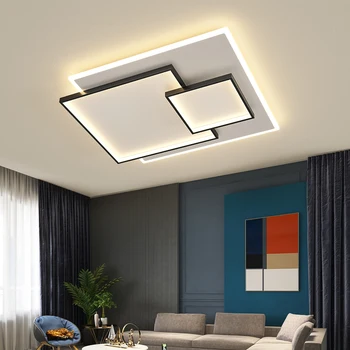 Új Design Square LED-es Mennyezeti Lámpa Nappali, Konyha Luminarias Para Teto LED Világítás Haza Lámpatestek