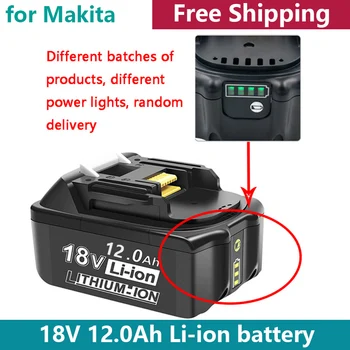 Új Makita 18V 12.0 Ah Lítium-Ion Akkumulátor Újratölthető Akkumulátor Legújabb Frissítés BL1860 18V BL1840 BL1850 BL1830 BL1860B LXT40