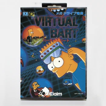 Új Érkezés VirtualBart 16bit MD Játék Kártya Sega Mega Drive/ Genesis a Kiskereskedelmi Doboz